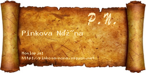 Pinkova Nóna névjegykártya